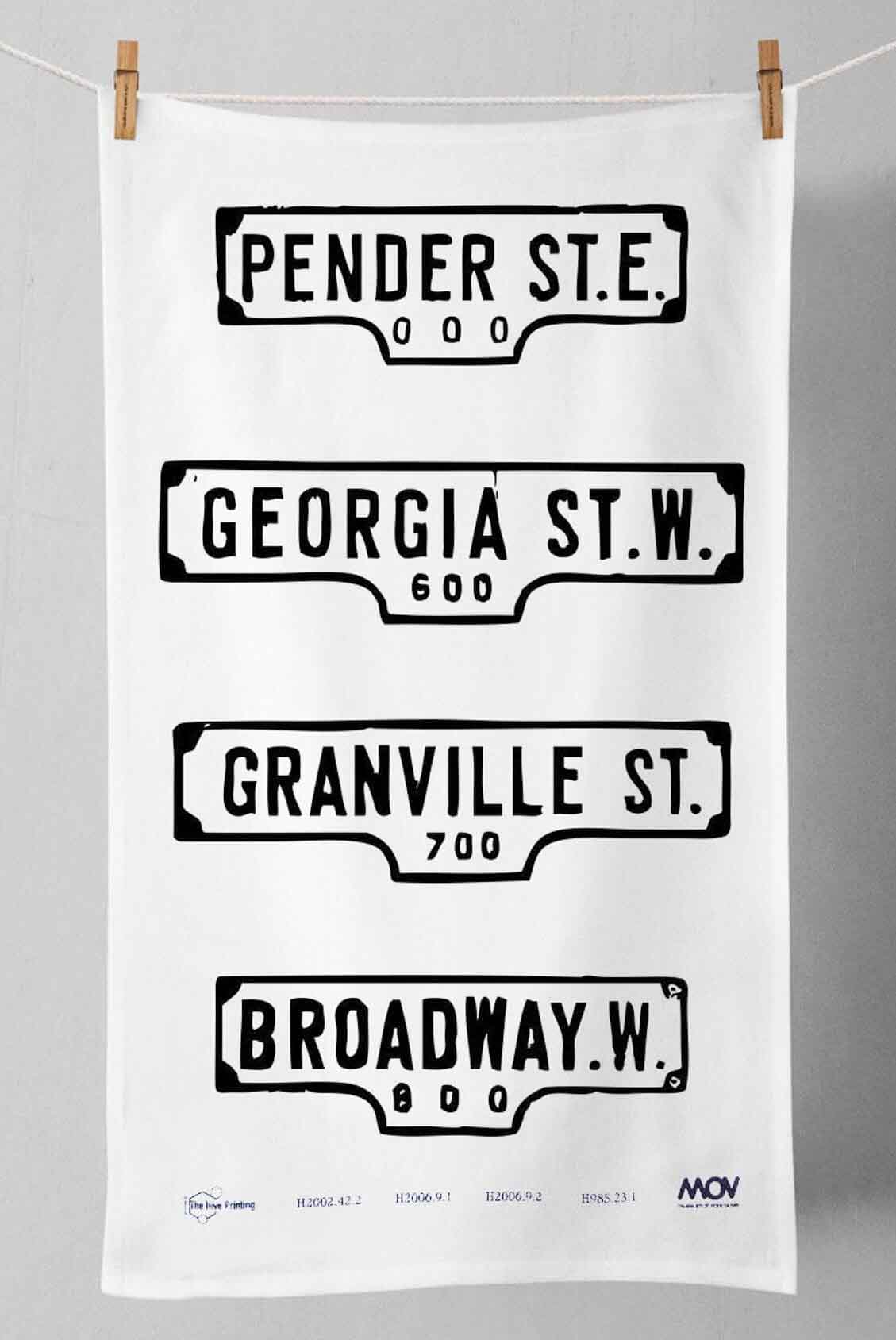 Street Signs Tea Towel