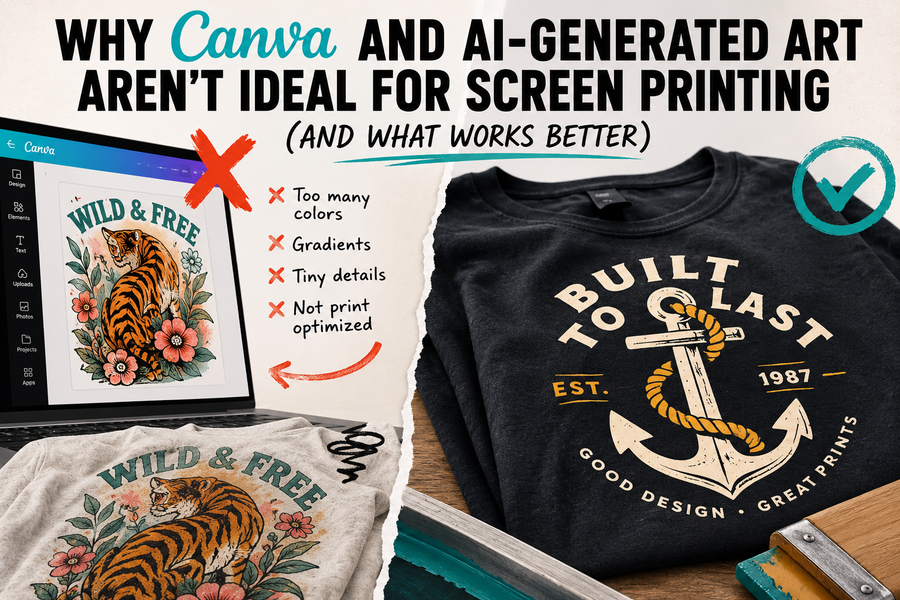 Why Canva and AI-Generated Art Aren't Ideal for Screen Printing (And What Works Better)