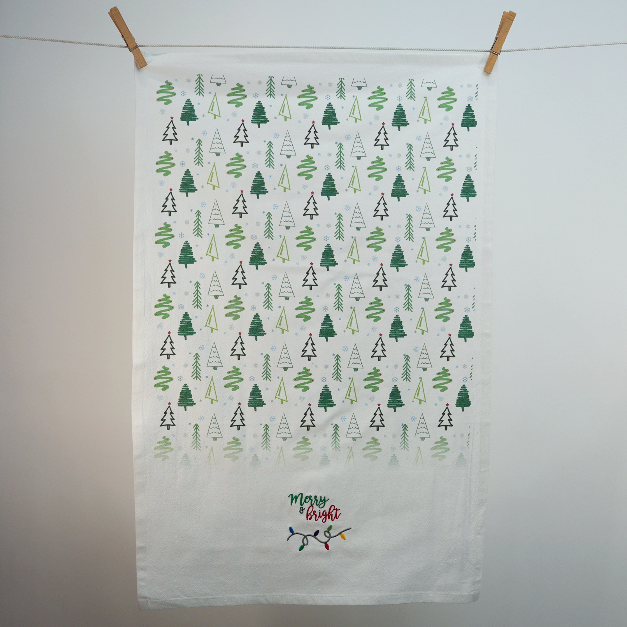 Merry & Bright Tea Towel